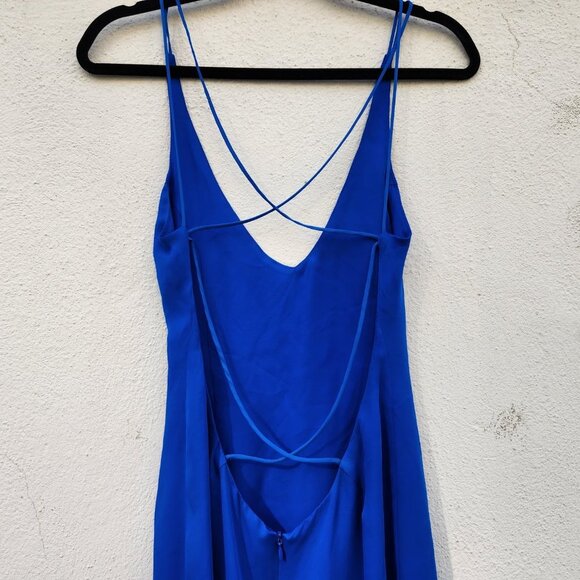 Olcay Gulsen 100% Silk Open Cross Back Mini Dress - Picture 4 of 8